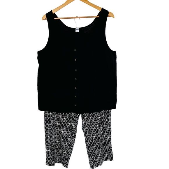 Old Navy Lands End Catherine’s Three piece xlarge outfit bundle black and white - Picture 8 of 13